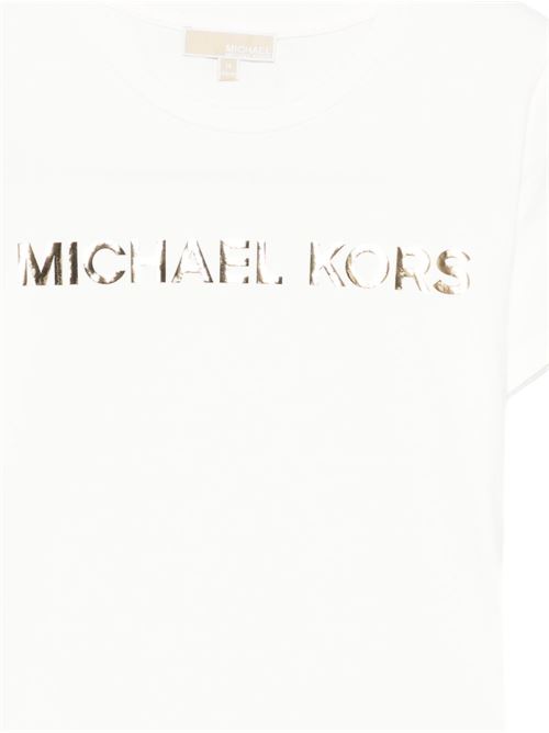 T-shirt bambina Michael Kors bianca con logo Michael Kors Kids | R30603117